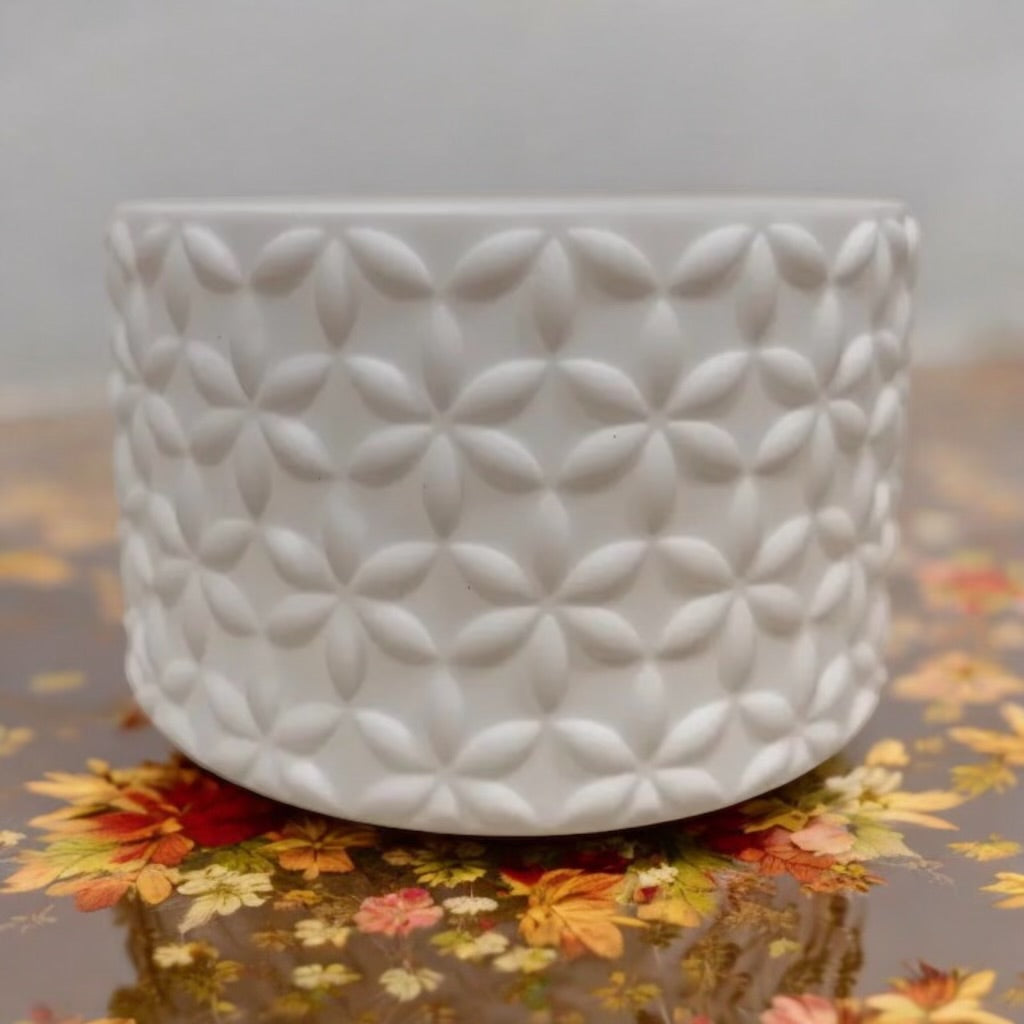 White | Flora | Silicone Tumbler Boot