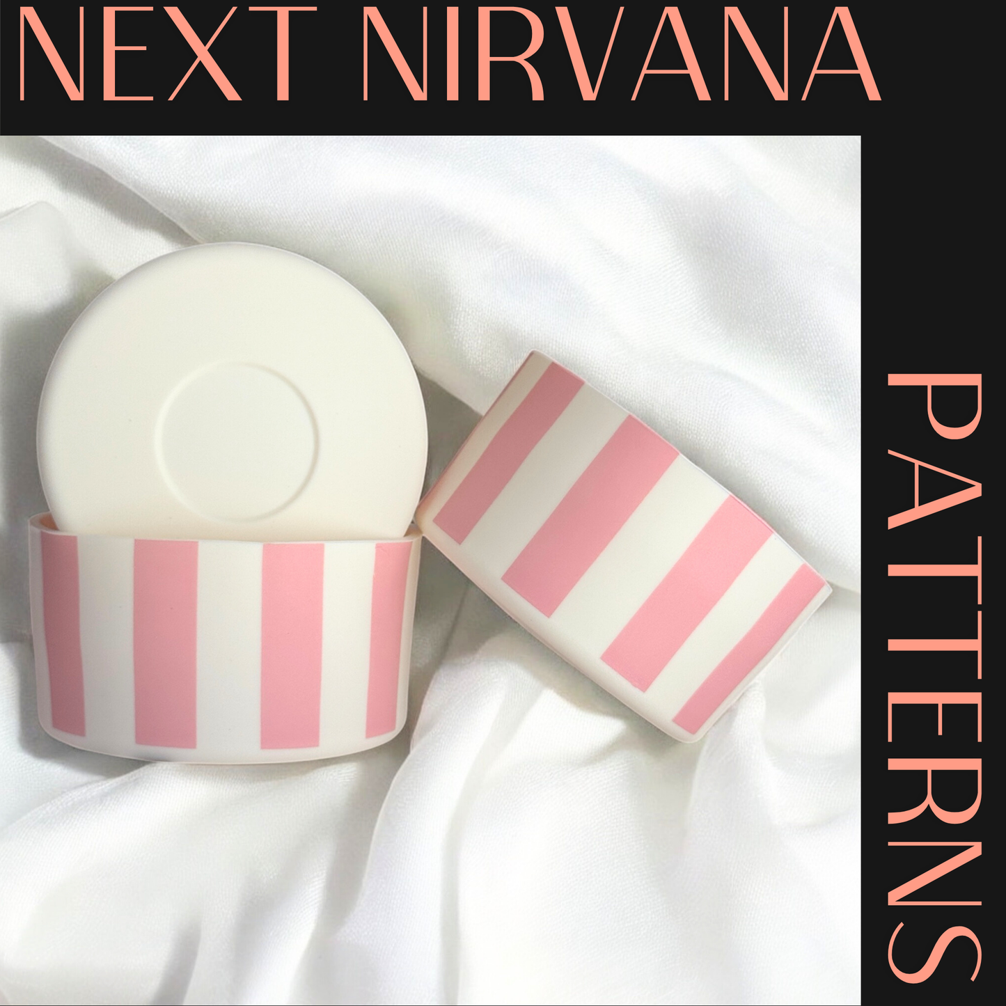 Pink Stripes | Silicone Tumbler Boot