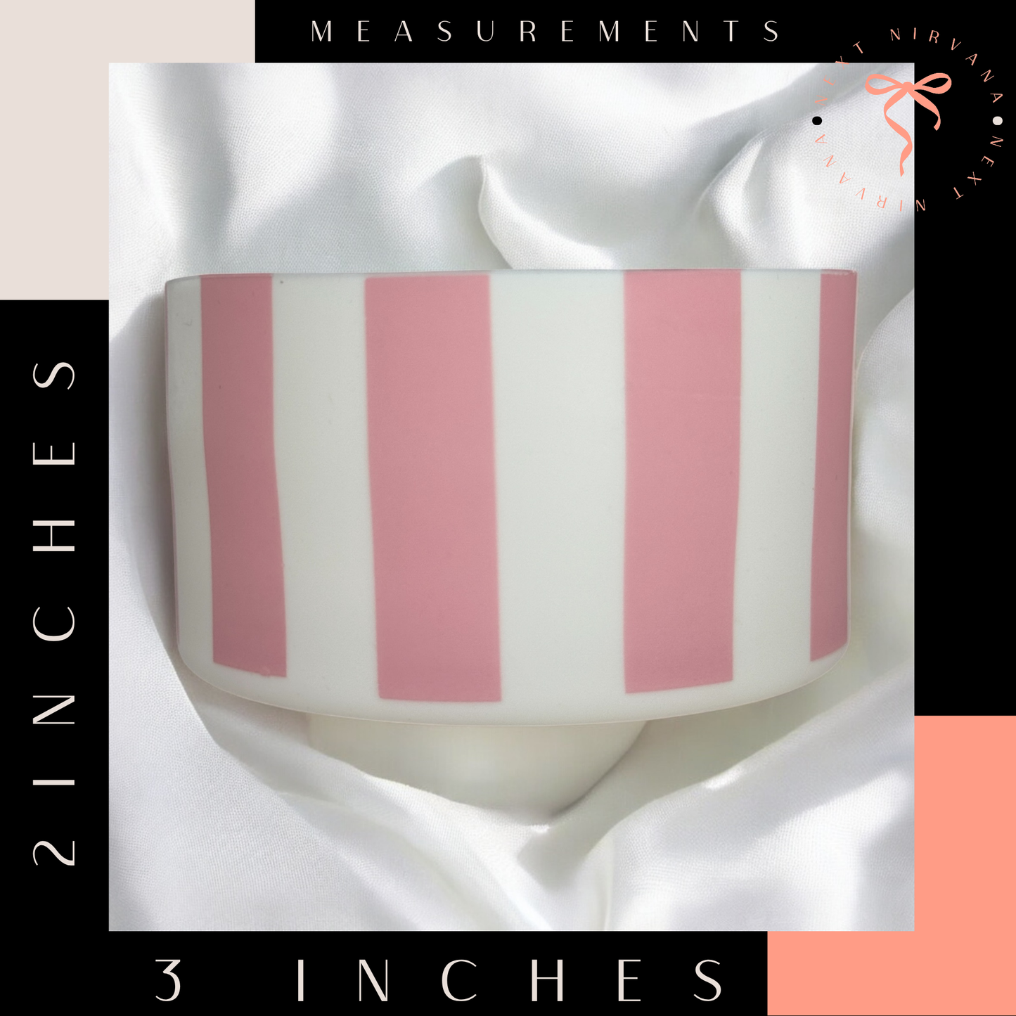 Pink Stripes | Silicone Tumbler Boot