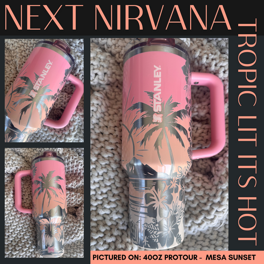 Engraved Tumbler -Tropic Like It's Hot