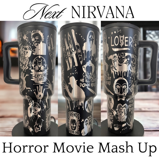 Engraved Tumbler - Horror Movie Mash Up