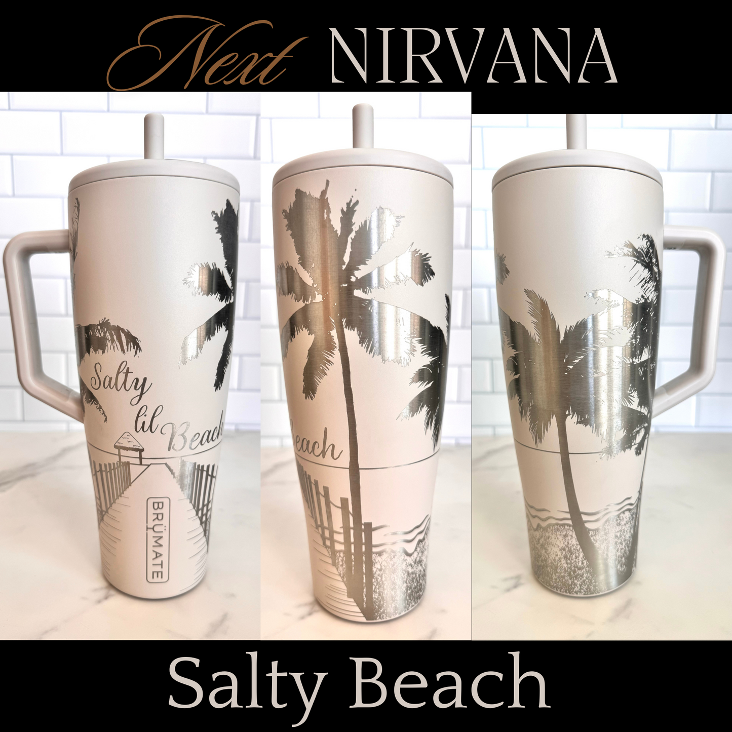 Engraved Tumbler - Salty Beach