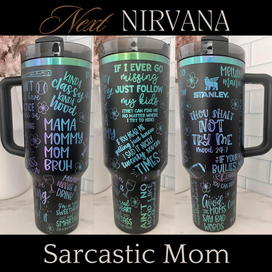 Engraved Tumbler - #MomLife