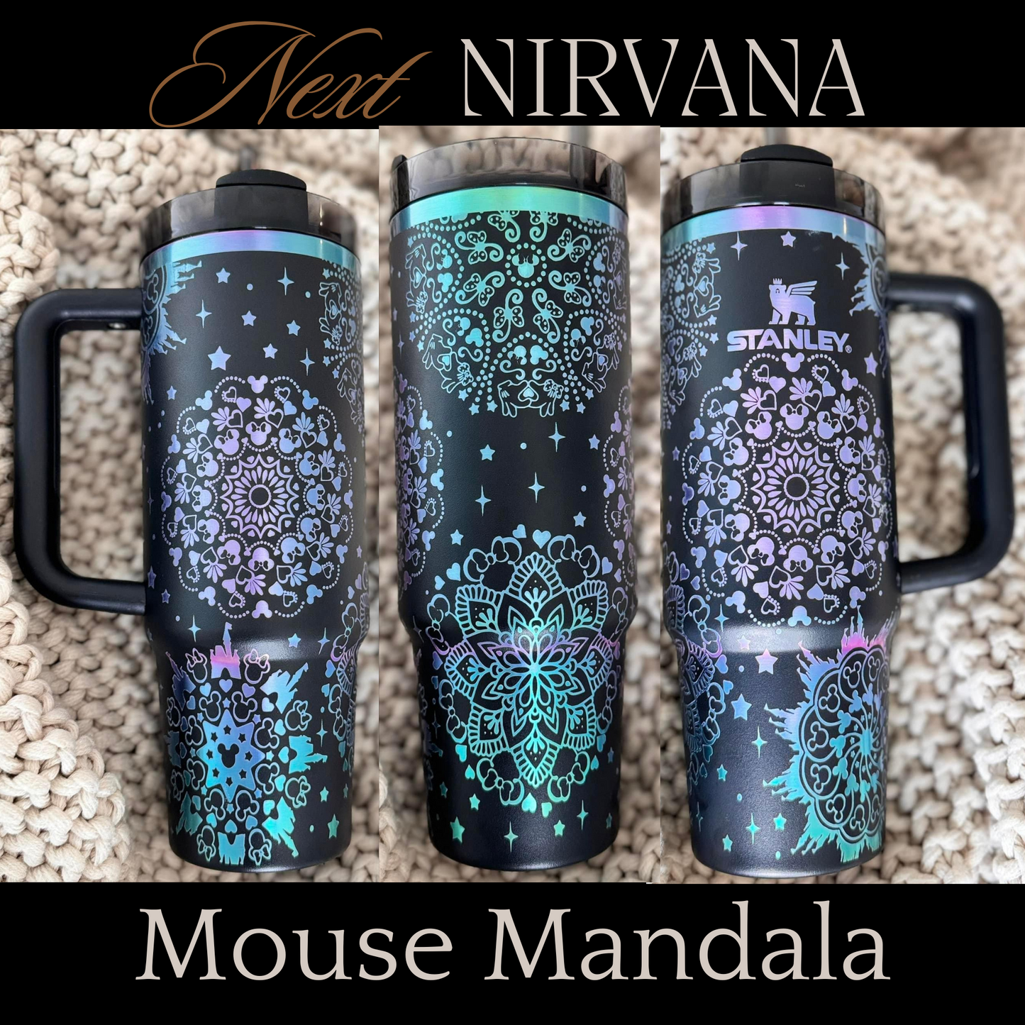 Engraved Tumbler - Mouse Mandala