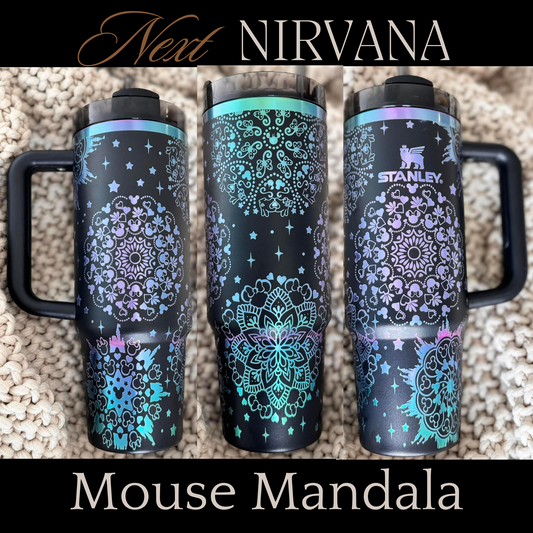 Engraved Tumbler - Mouse Mandala