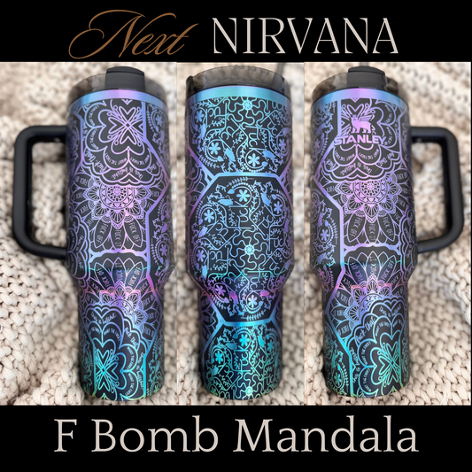 Engraved Tumbler - F Bomb Mandala