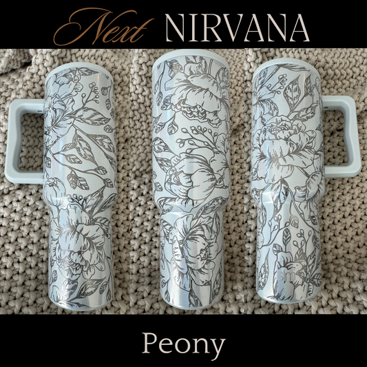 Engraved Tumbler - Peony