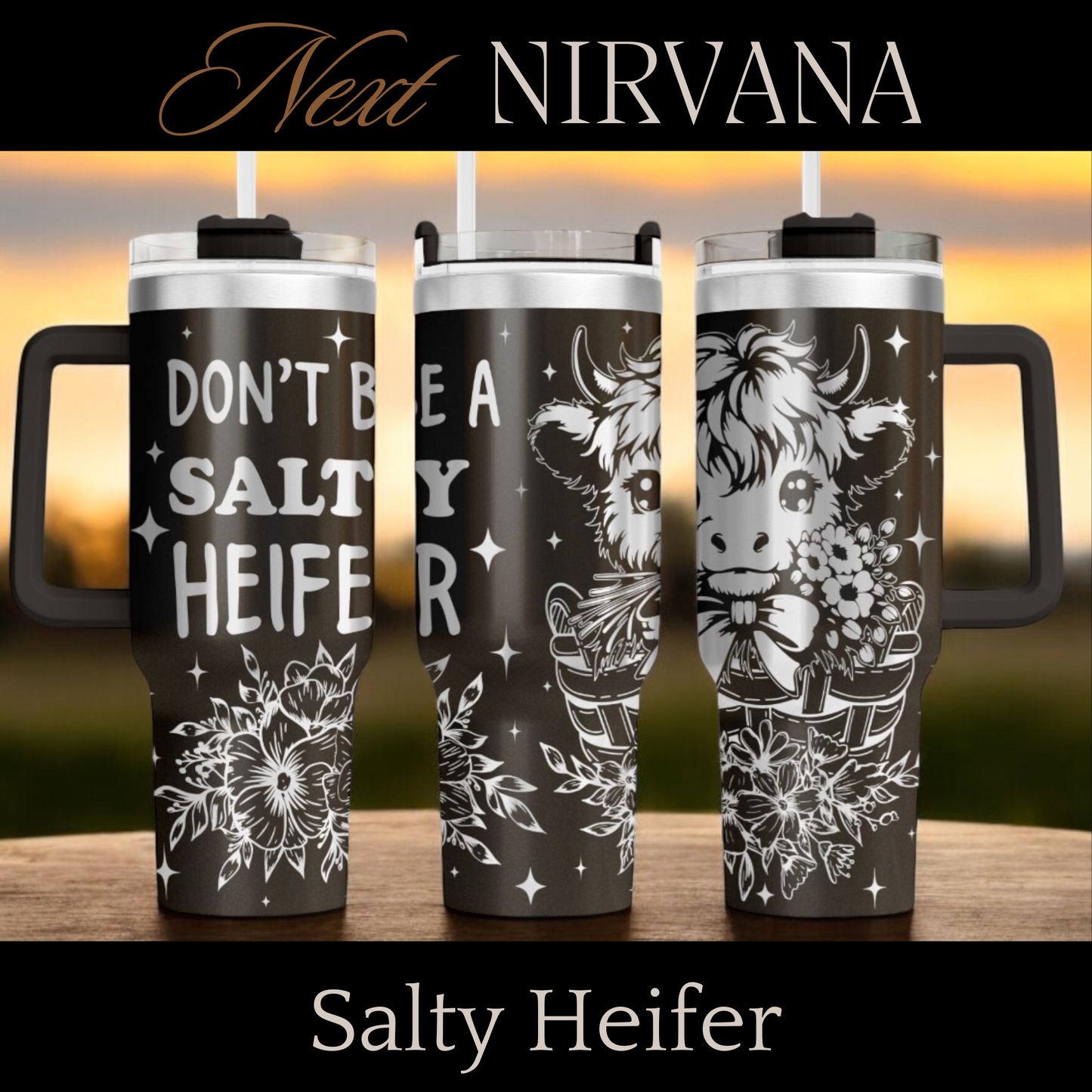 Engraved Tumbler - Salty Heifer