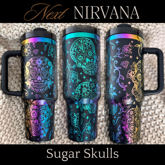 Engraved Tumbler - Sugar Skulls