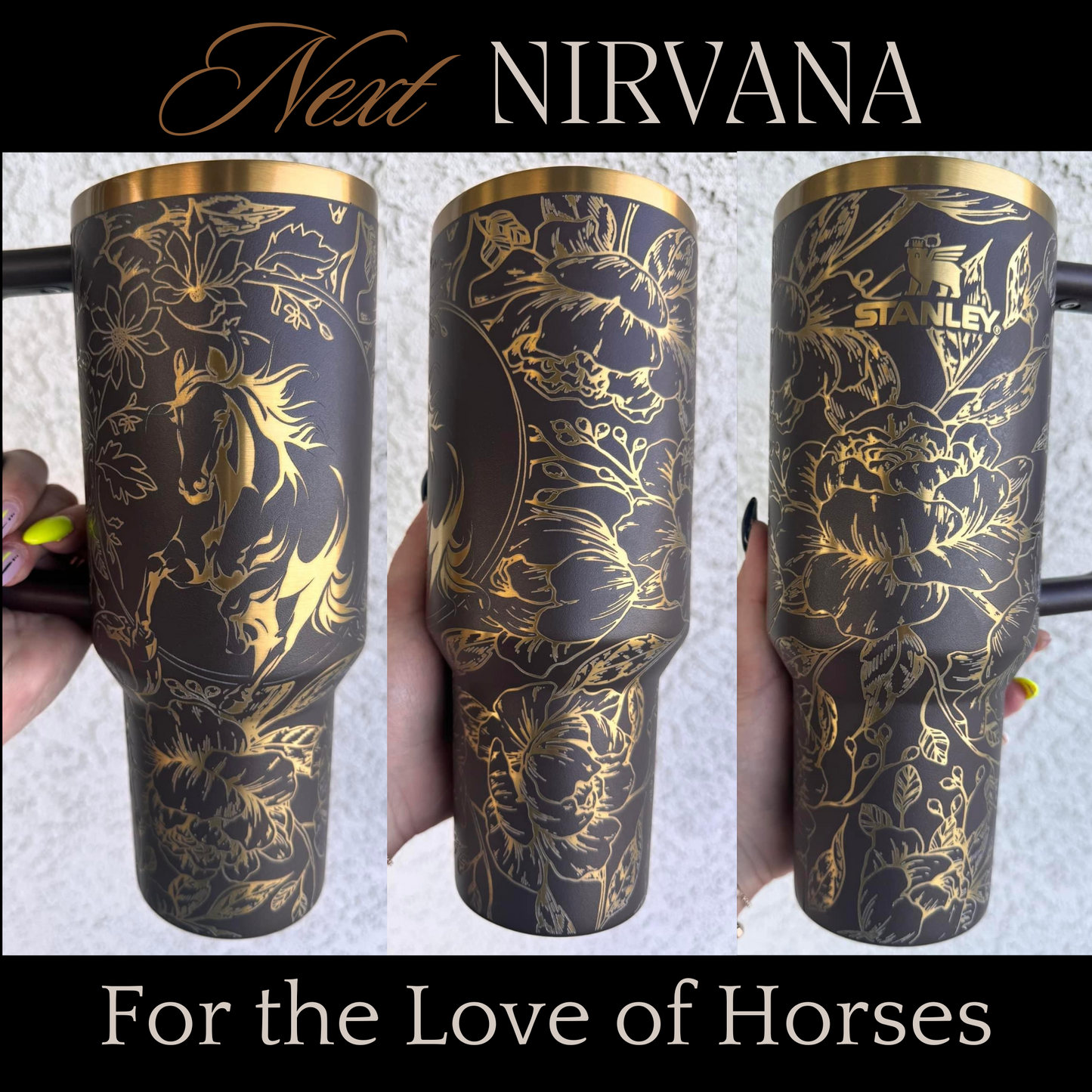 Engraved Tumbler - For The Love of Horses