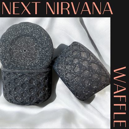 Black Glitter | WAFFLE | Silicone Tumbler Boot