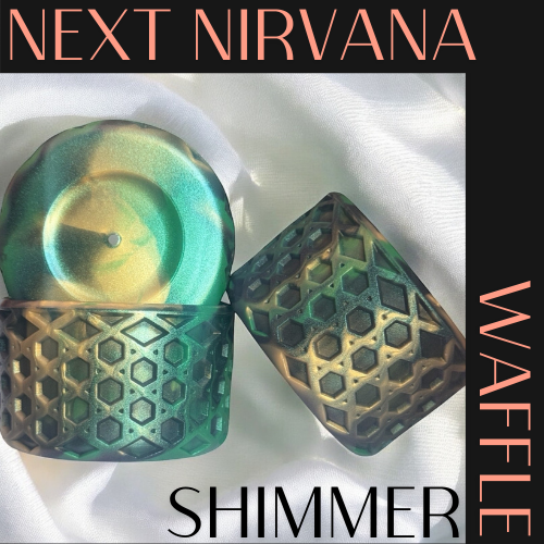 Green Champange & Black | ELPHIE | WAFFLE | Silicone Tumbler Boot