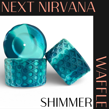 Cold Kiss | Teal | Shimmer | WAFFLE | 3D Bow & Boot Set