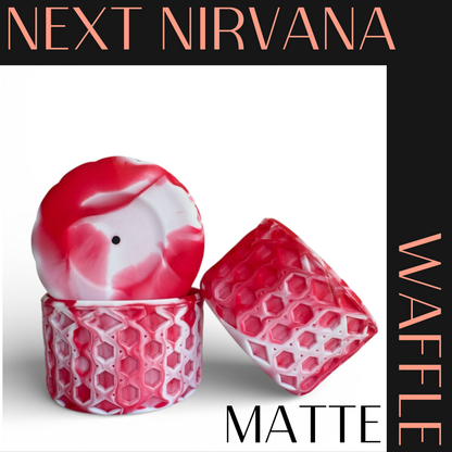 Lipstick & Lace | Red & White | Matte | WAFFLE | Silicone Tumbler Boot