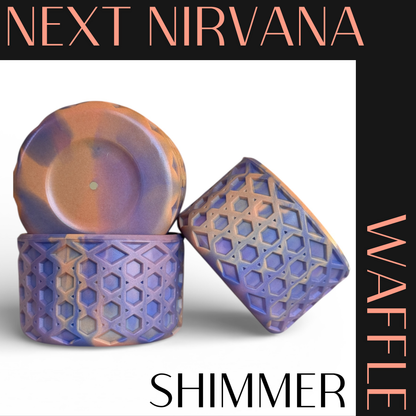 Love Spell | Lavender & Peach | Shimmer | WAFFLE | Silicone Tumbler Boot