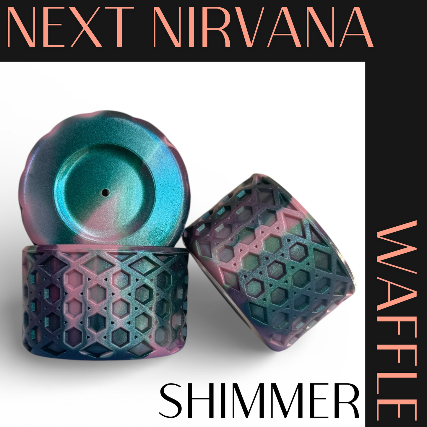Midnight Rose | Shimmer | WAFFLE | Silicone Tumbler Boot