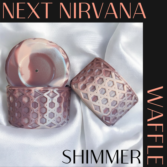 Barely Bothered | Shimmer | Rose Quartz | WAFFLE | Silicone Tumbler Boot