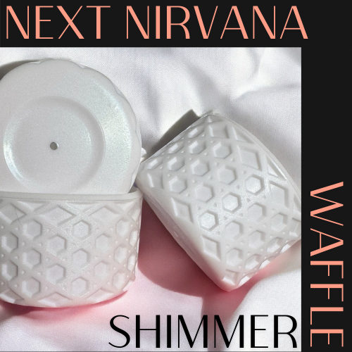 White Shimmer | WAFFLE | Silicone Tumbler Boot