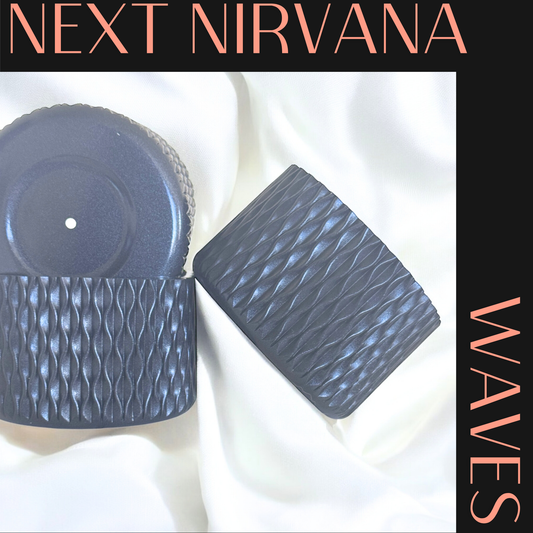 Black Ice Shimmer  | Waves | Silicone Tumbler Boot