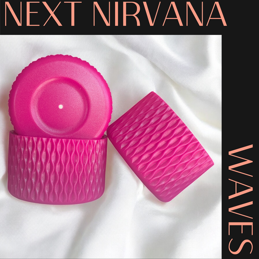 Pink Camellia Shimmer | WAVES | Silicone Tumbler Boot