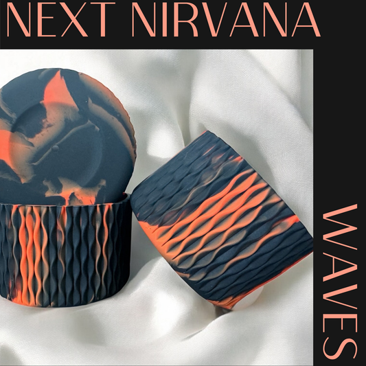Orange & Black | WAVES |  Silicone Tumbler Boot