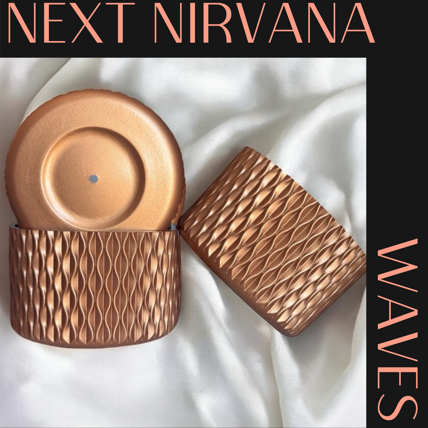 Bronze Magnolia | Waves | Silicone Tumbler Boot