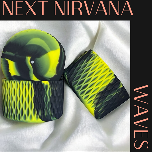 Neon Lime & Black Matte | GHOST | Waves | Silicone Tumbler Boot