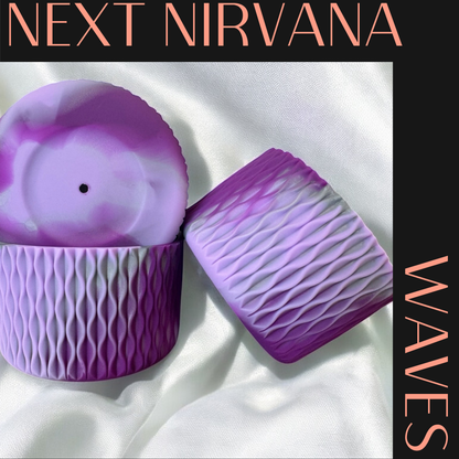 Purple Lavender & Silver (OR) | WAVES | Silicone Tumbler Boot