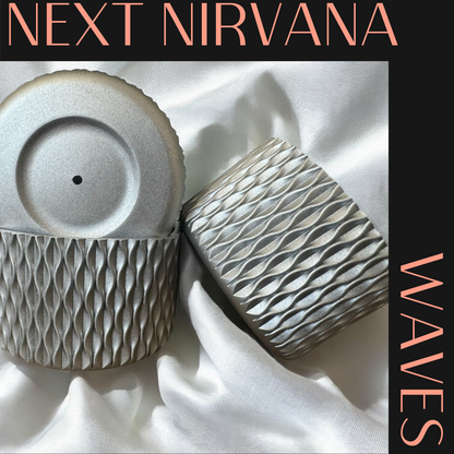 Silver | WAVES | Silicone Tumbler Textured Boot