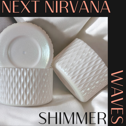 White Shimmer | WAVES | Silicone Tumbler Boot