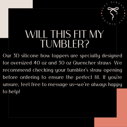 Silver Ice | Luxe Tumbler Bow