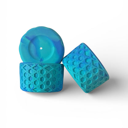 Next Nirvana aquamarine waffle-textured silicone tumbler boot for protective non-slip base