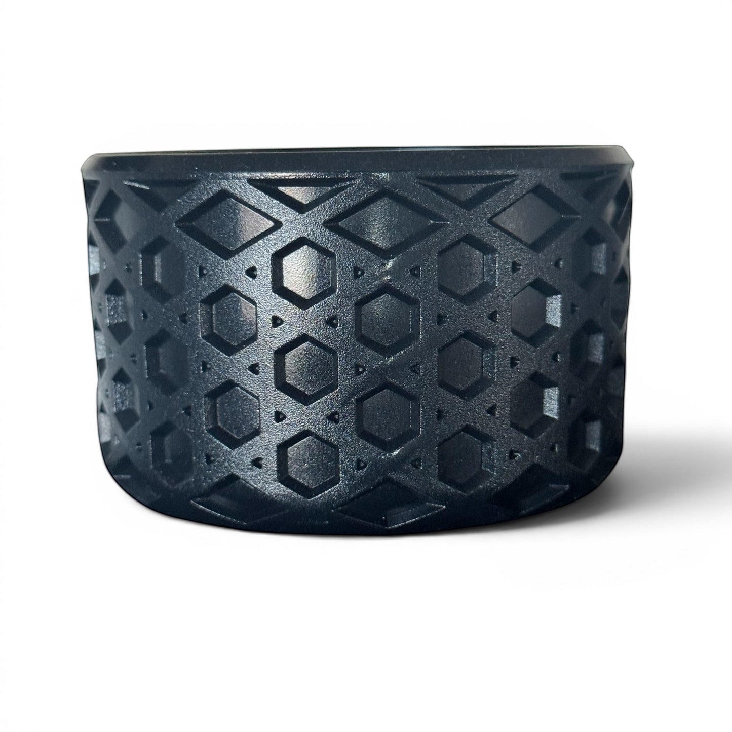 Next Nirvana black ice shimmer silicone tumbler boot with a 3D waffle geometric texture for 20-40oz cups