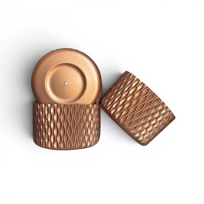 Next Nirvana bronze silicone tumbler boot and 3D bow straw topper set with a textured wave pattern
