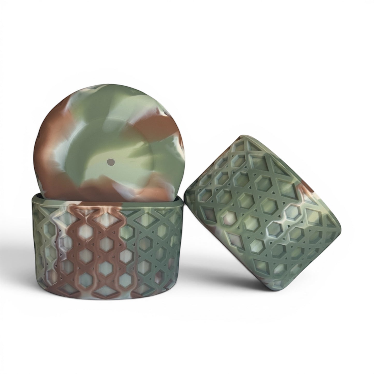 Next Nirvana camo waffle texture silicone tumbler boot set for 20-40oz cups with protective non-slip base