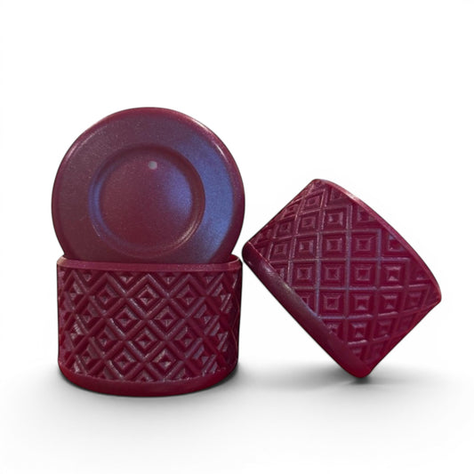 Next Nirvana cherry mocha shimmer silicone tumbler boot with a textured diamond pattern for protective cup base