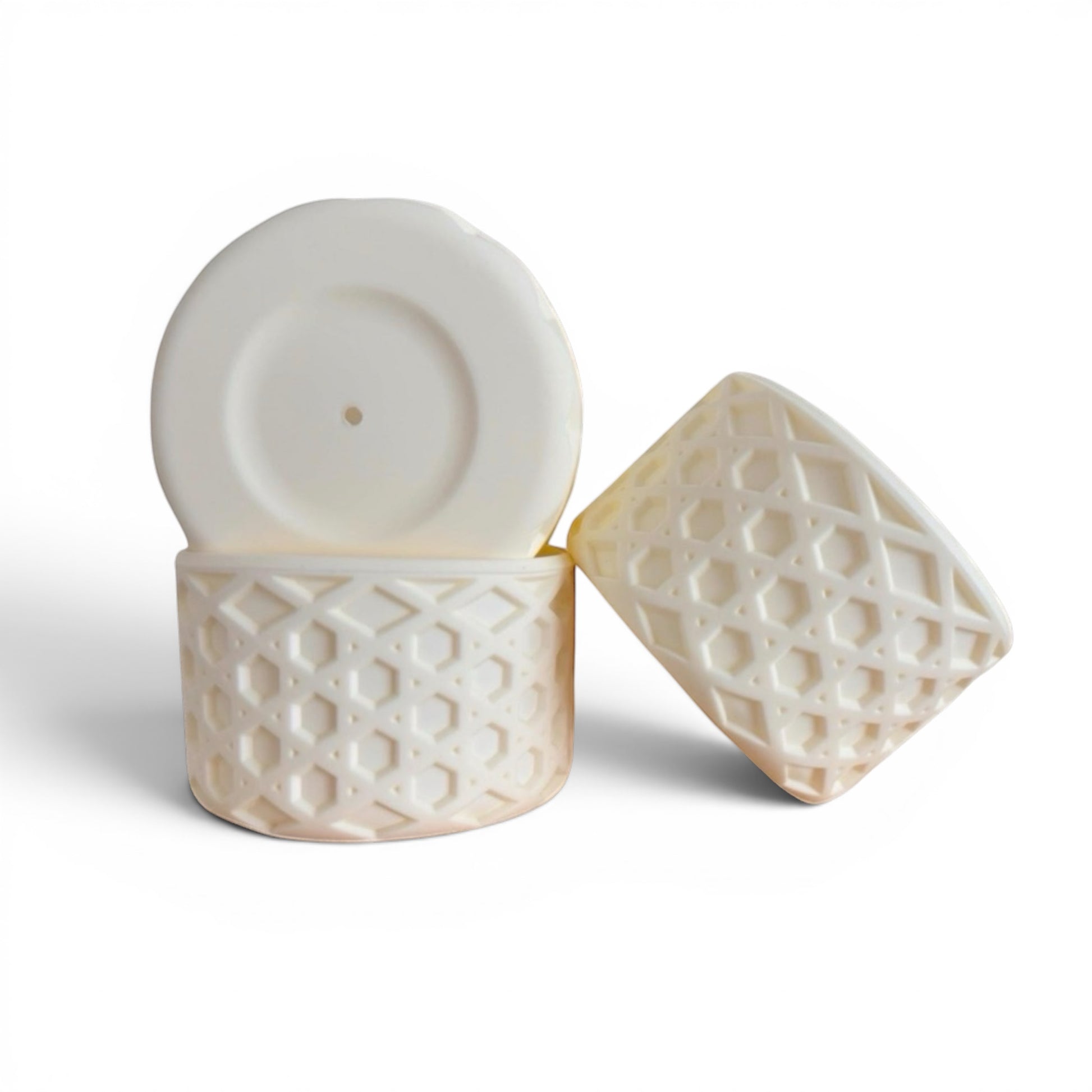 Next Nirvana cream waffle-textured silicone tumbler boot set for protective non-slip base