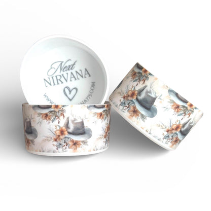 Next Nirvana floral cowboy hat print silicone tumbler boot for protective cup base