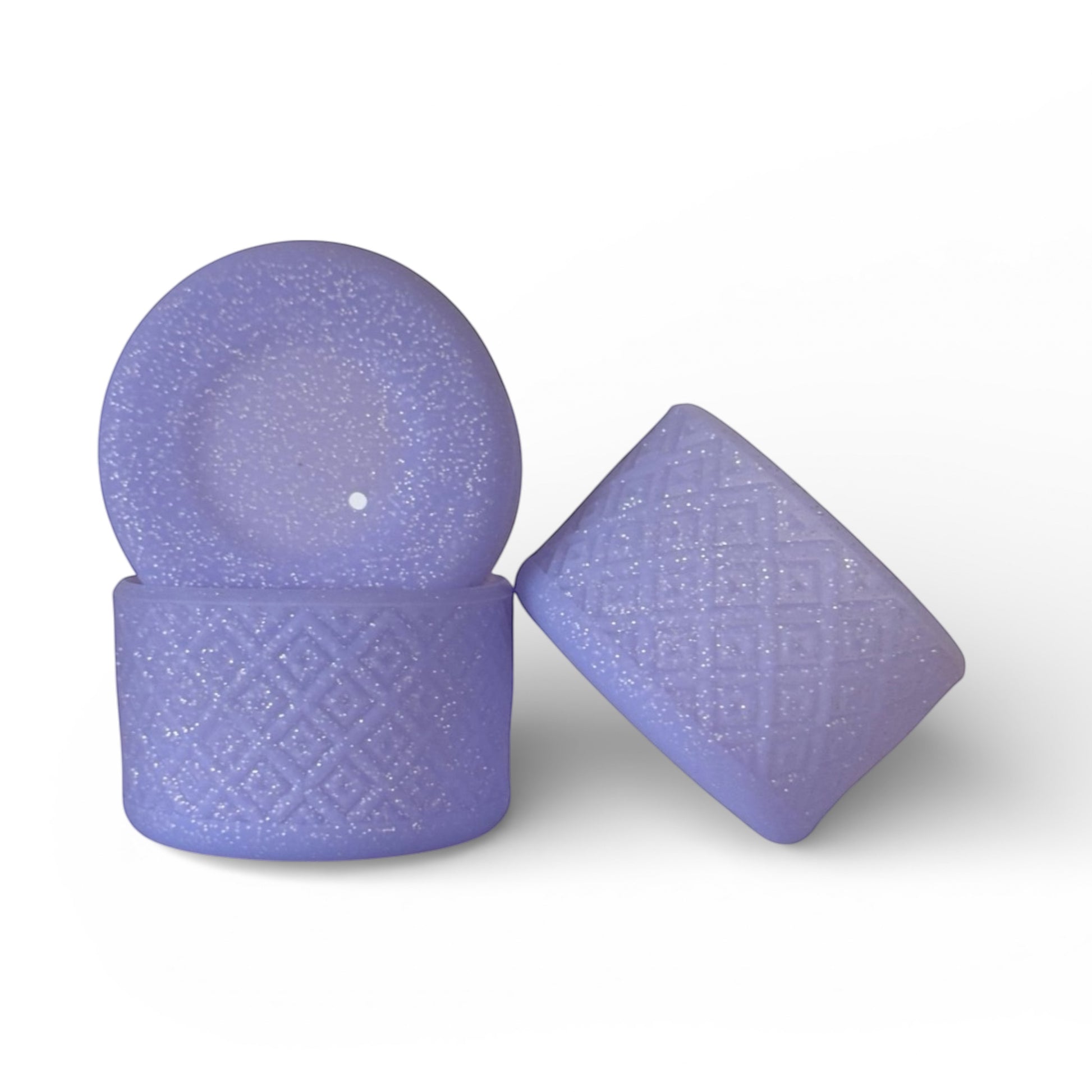 Next Nirvana lavender silicone tumbler boot with glitter diamond texture for protective non-slip cup base