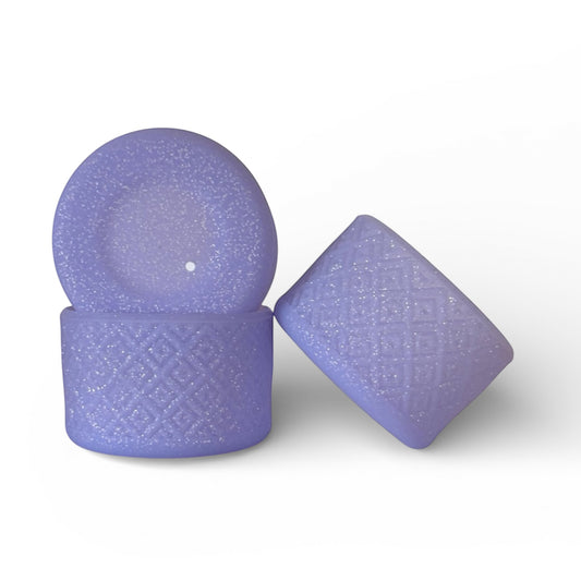 Next Nirvana lavender silicone tumbler boot with glitter diamond texture for protective non-slip cup base