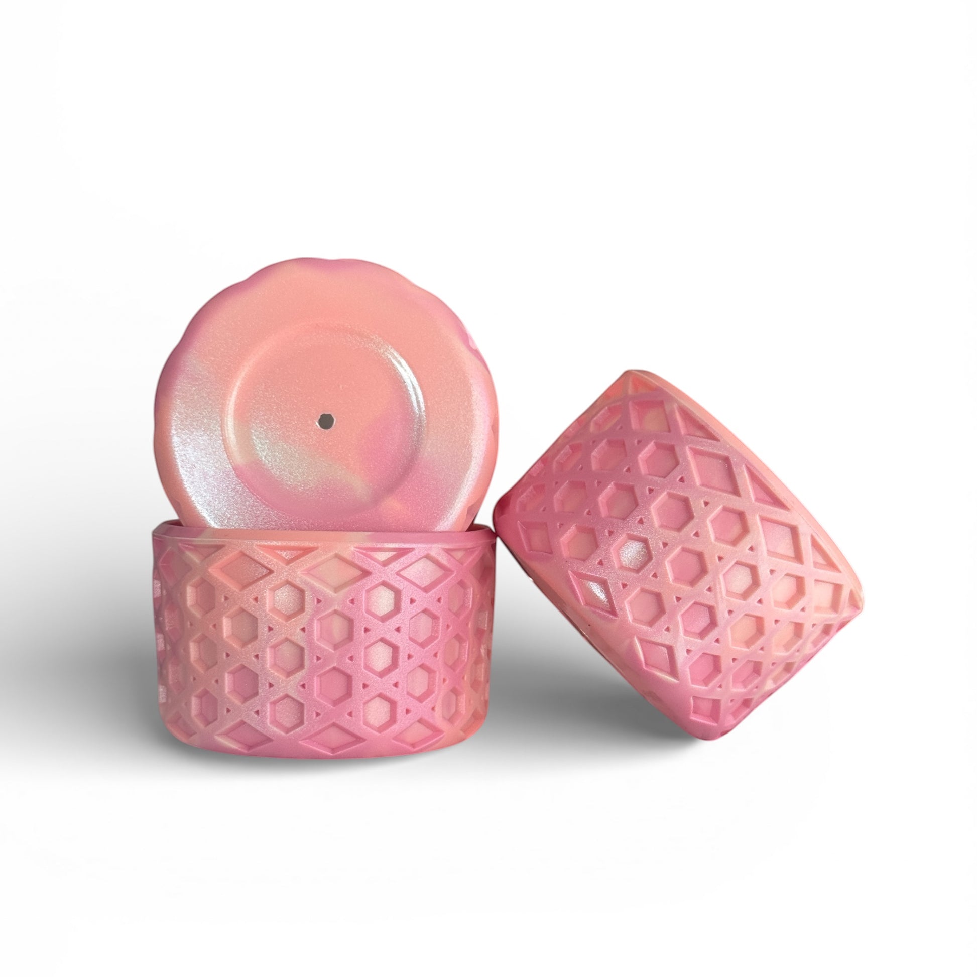 Next Nirvana mesa sunset shimmer waffle silicone tumbler boot and 3D bow straw topper set for 20-40oz cups.