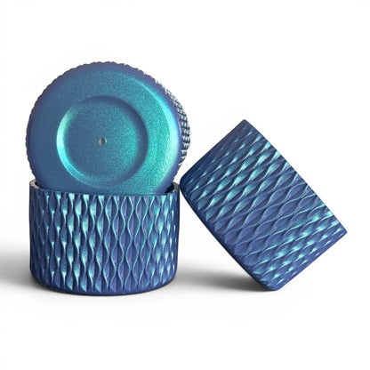 Next Nirvana navy shimmer silicone tumbler boot set with 3D wave texture for 20-40oz insulated cups.