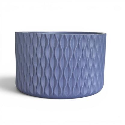 Next Nirvana navy blue silicone tumbler boot with a 3D matte wave texture for 20-40oz insulated cups.