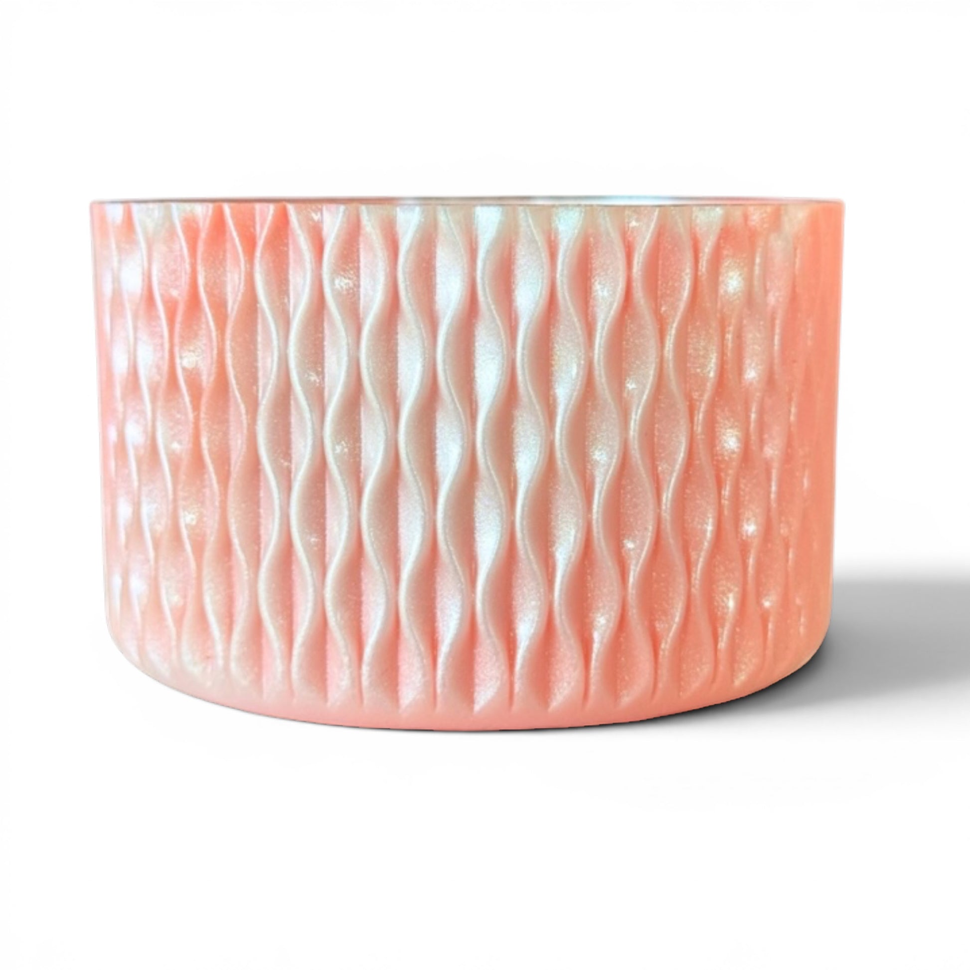 Next Nirvana Peach Bellini silicone tumbler boot with a textured 3D wave pattern for 20oz to 40oz insulated cups.