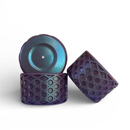Next Nirvana Ember After Dark shimmer waffle silicone tumbler boot set with 3D textured design for 20-40oz cups