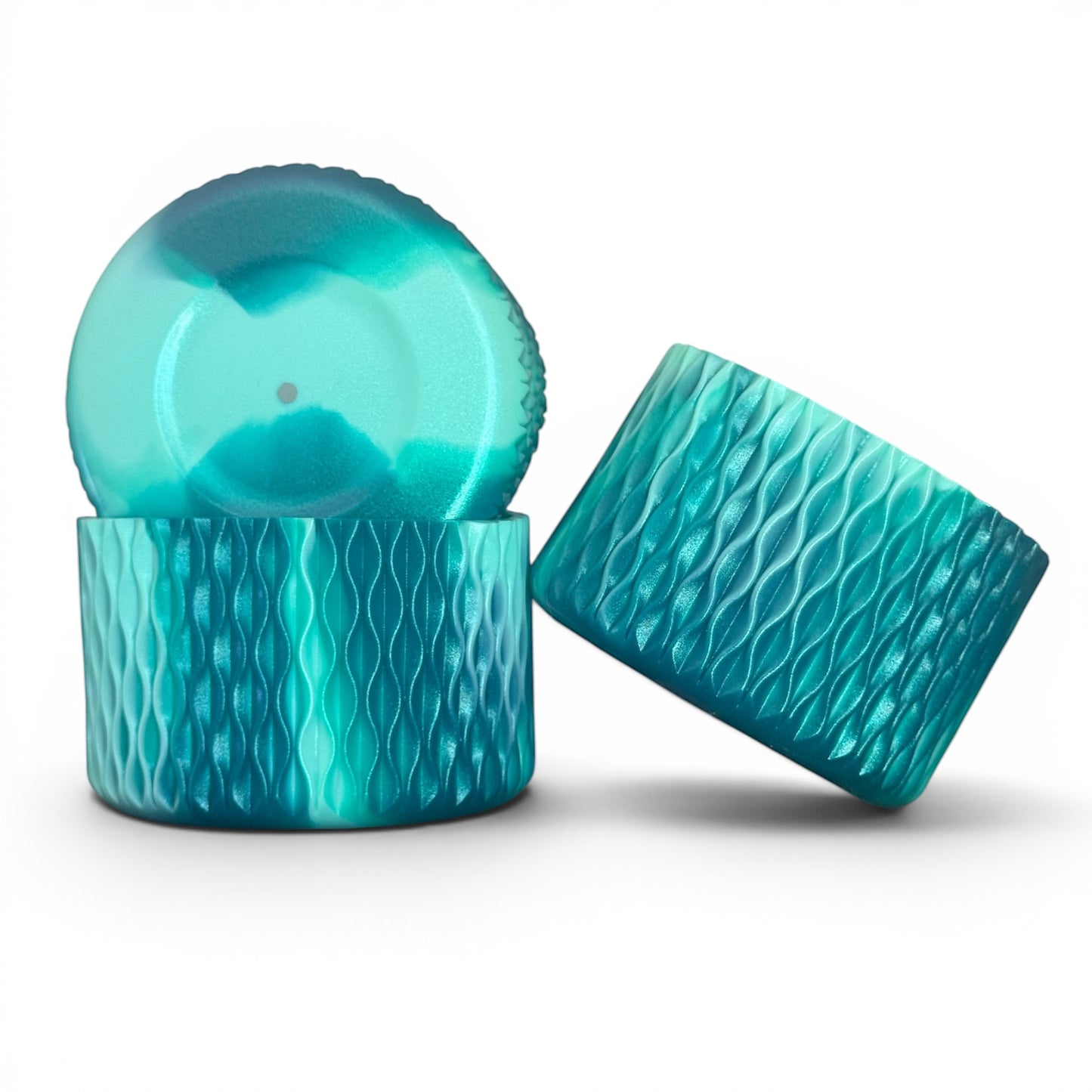 Next Nirvana Cold Kiss shimmer teal silicone tumbler boot with 3D wave texture for 20-40oz insulated cups