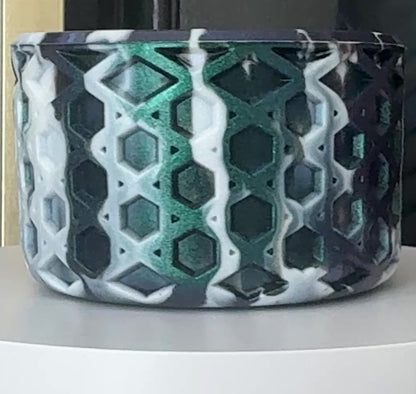 Mermaid & White Shimmer | WAFFLE | Silicone Tumbler Boot